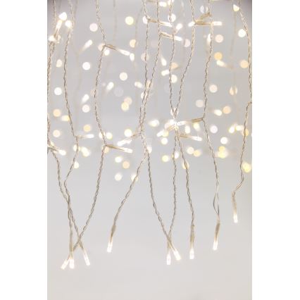 LED Dimmerabile per esterni Tenda natalizia CURTAIN 360xLED/8,4W/230V 2x2 m IP44 bianco caldo + telecomando