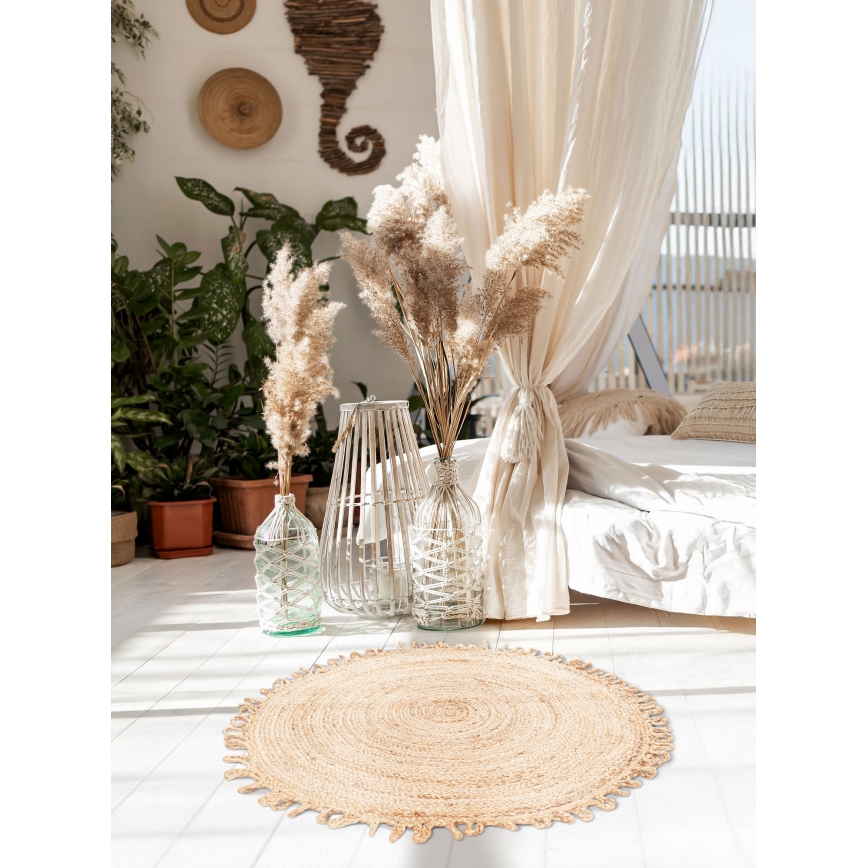 Teppich JUTA 100 cm beige/natur