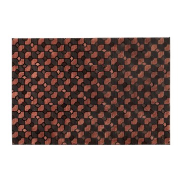 Teppich MOCCA 160x230 cm braun/rot