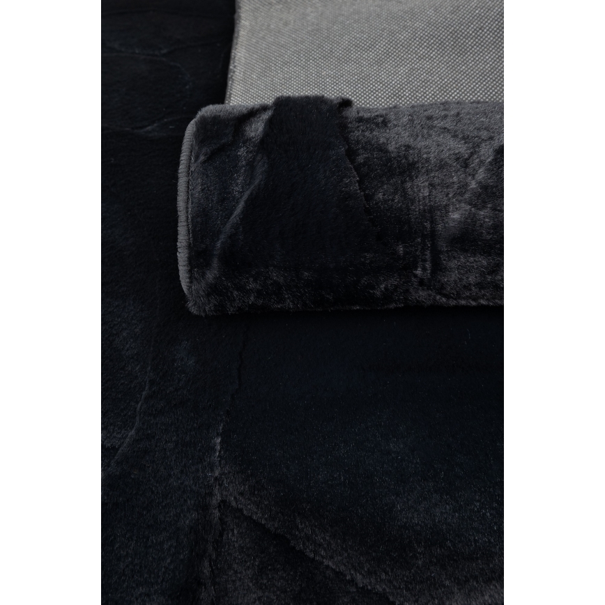 Teppich RABBIT 3D 80 x 150 cm schwarz