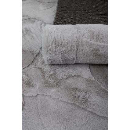 Teppich RABBIT 3D 80x150 cm hellgrau