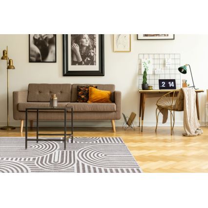 Teppich SALAMANCA 120x170 cm grau/weiß