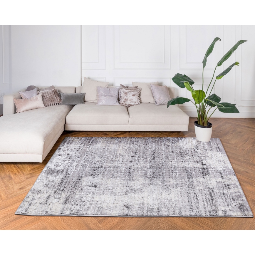 Teppich SALAMANCA 67x120 cm grau/weiß