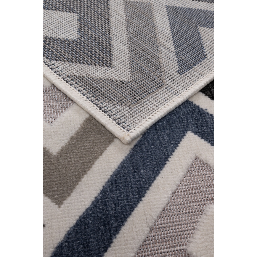 Teppich SHIFT 120x160 cm grau/blau/beige