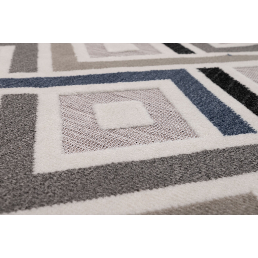 Teppich SHIFT 120x160 cm grau/blau/beige