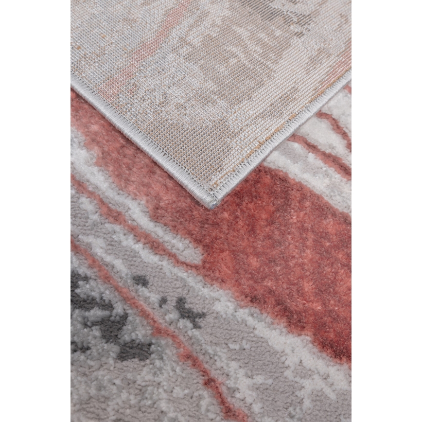 Teppich STONE 120 x 160 cm rosa/grau