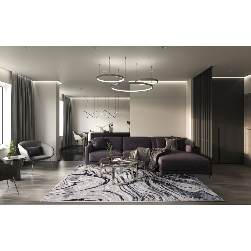 Teppich STONE 80x140 cm grau/anthrazit