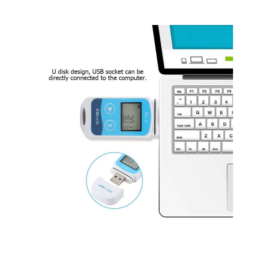 Termometro con registrazione USB IP67