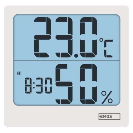 Termometro digitale con igrometro 1xAA bianco