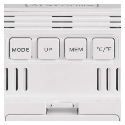 Termometro digitale con igrometro 1xAA bianco