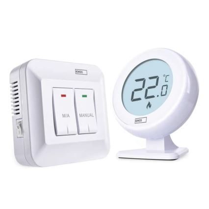 Termostato ambiente manuale senza fili 230V/16A 2xAA bianco