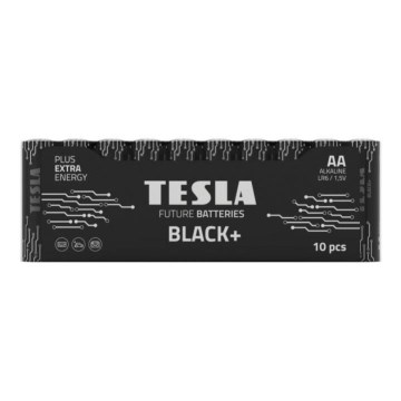 Tesla Batteries - 10 Stk. Alkalibatterie AA BLACK+ 1,5V 2800 mAh
