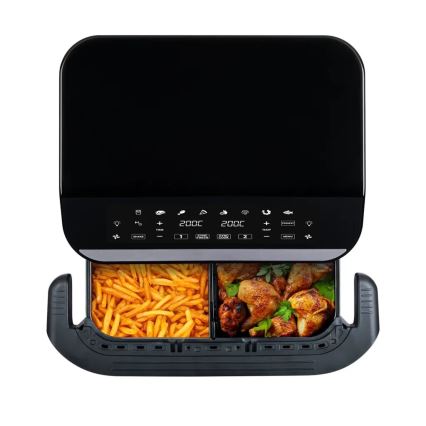 TESLA Electronics AirCook - Friggitrice ad aria digitale multifunzione duale 10 l 2400W/230V