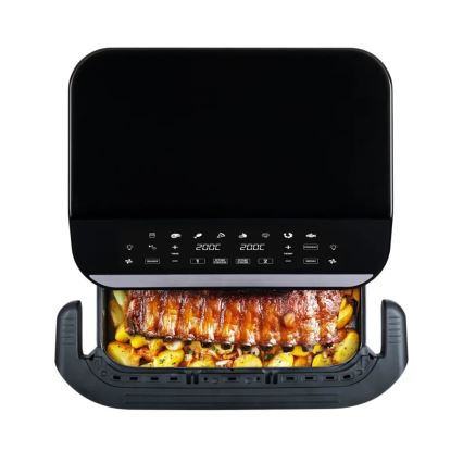 TESLA Electronics AirCook - Friggitrice ad aria digitale multifunzione duale 10 l 2400W/230V