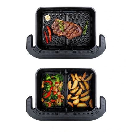 TESLA Electronics AirCook - Friggitrice ad aria digitale multifunzione duale 10 l 2400W/230V