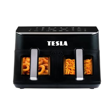 TESLA Electronics AirCook - Friggitrice ad aria digitale multifunzione duale 9 l 2400W/230V