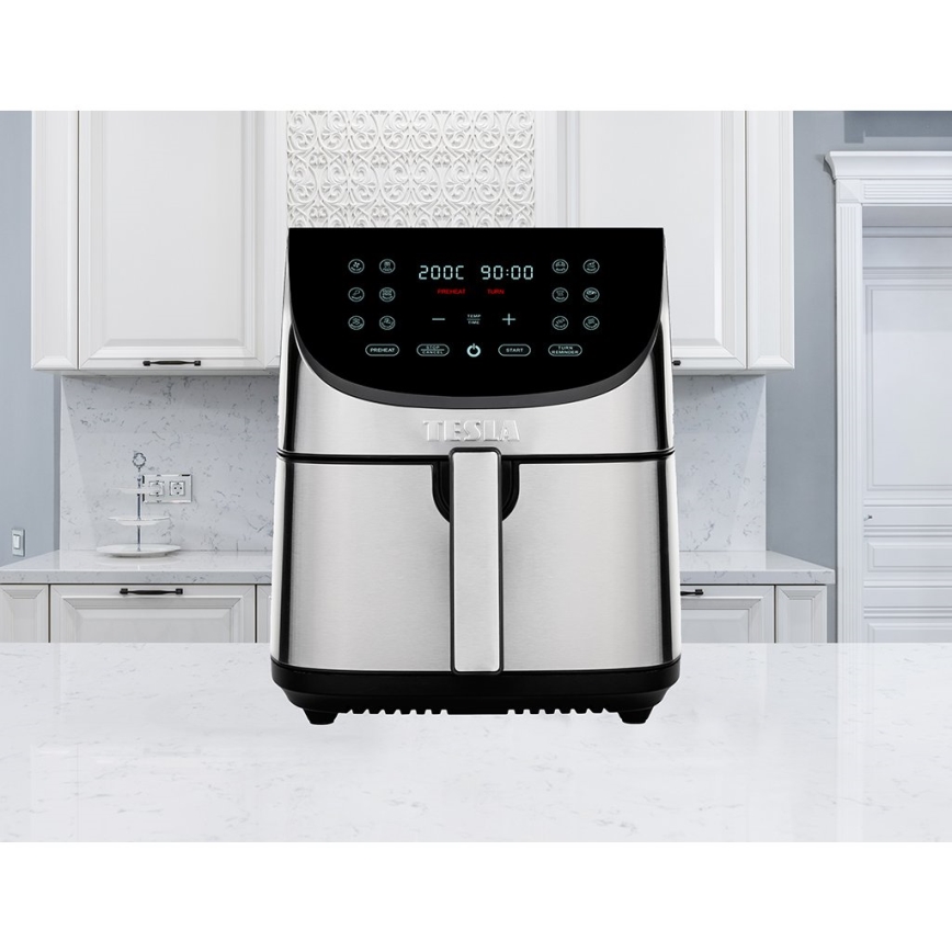 TESLA Electronics AirCook - Friggitrice digitale multifunzionale ad aria calda 8 l 1700W/230V