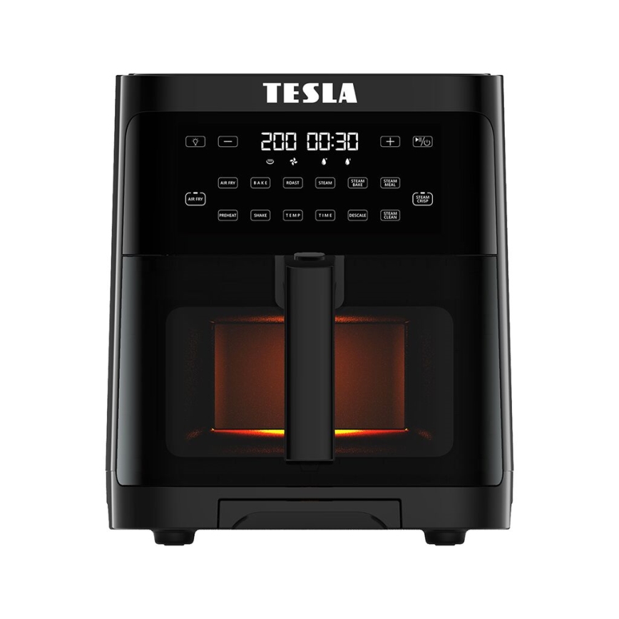 TESLA Electronics AirCook - Multifunktionale Dampf- und Heißluftfritteuse 5 l 1500W/230V
