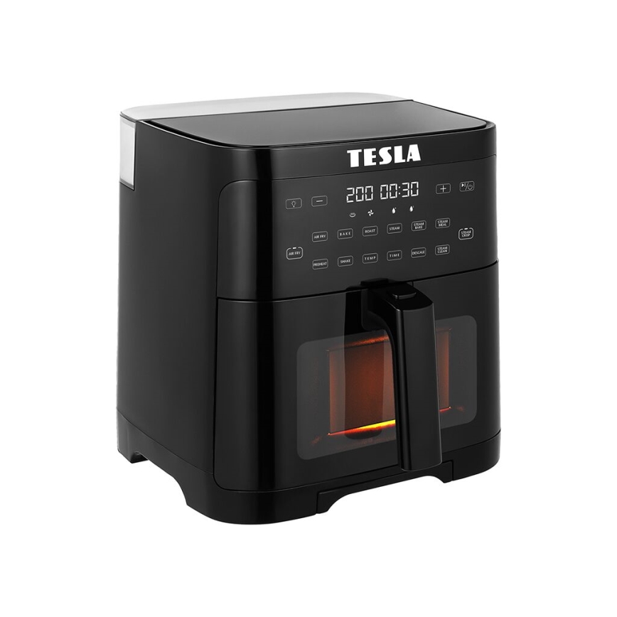TESLA Electronics AirCook - Multifunktionale Dampf- und Heißluftfritteuse 5 l 1500W/230V
