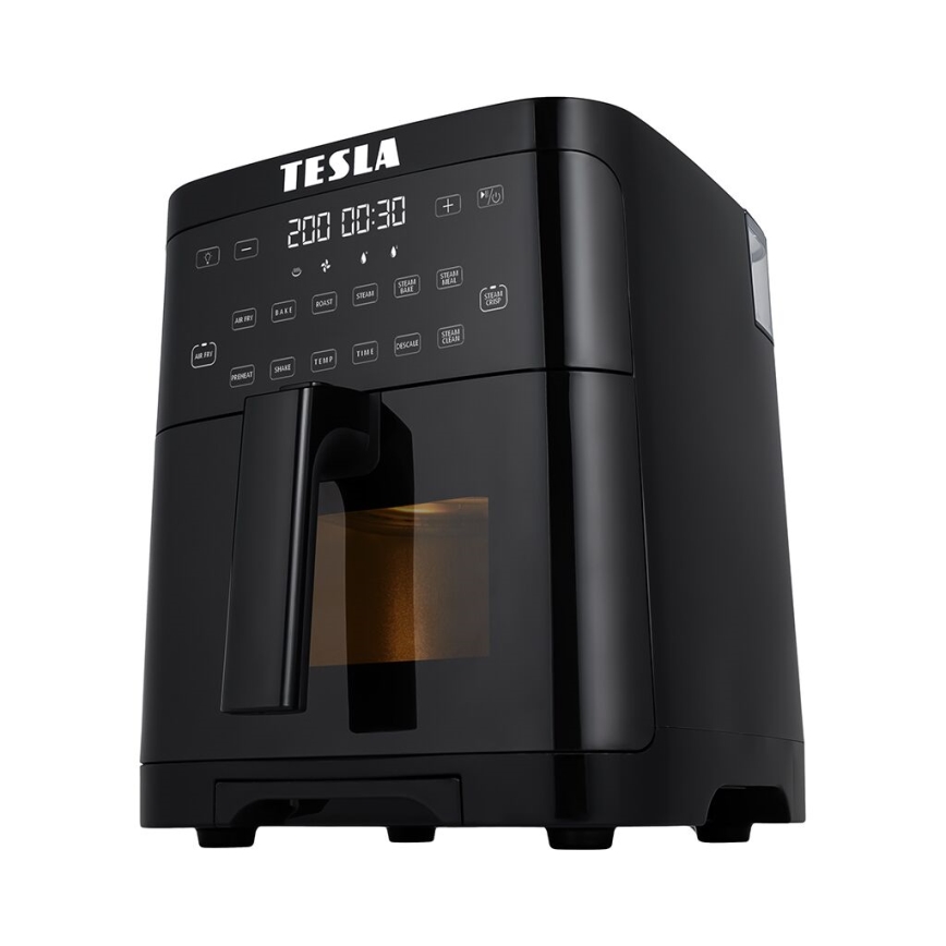 TESLA Electronics AirCook - Multifunktionale Dampf- und Heißluftfritteuse 5 l 1500W/230V