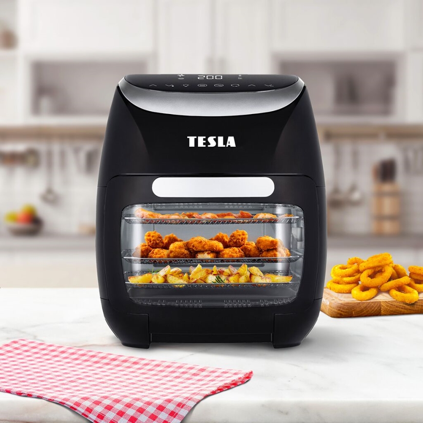 TESLA Electronics AirCook - Multifunktionale digitale Heißluftfritteuse 11 l 2000W/230V