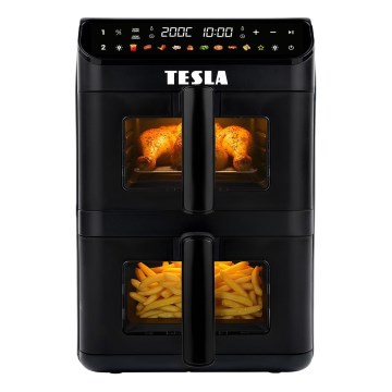 TESLA Electronics AirCook - Multifunktionale digitale Heißluftfritteuse 11 l 2800W/230V schwarz