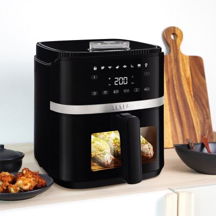 TESLA Electronics AirCook - Multifunktionale digitale Heißluftfritteuse 5 l 1500W/230V