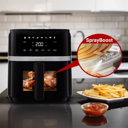 TESLA Electronics AirCook - Multifunktionale digitale Heißluftfritteuse 5 l 1500W/230V