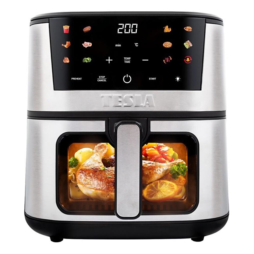 TESLA Electronics AirCook - Multifunktionale digitale Heißluftfritteuse 7 l 1600W/230V