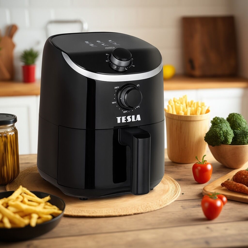 TESLA Electronics AirCook - Multifunktionale Heißluftfritteuse 2 l 900W/230V