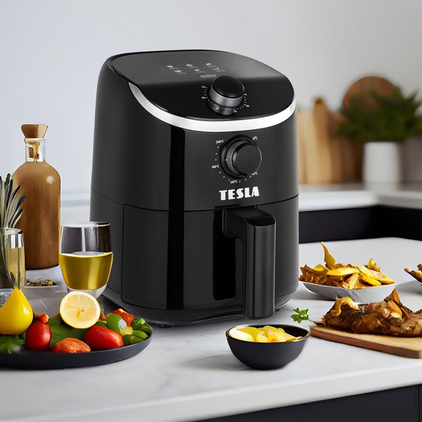 TESLA Electronics AirCook - Multifunktionale Heißluftfritteuse 2 l 900W/230V