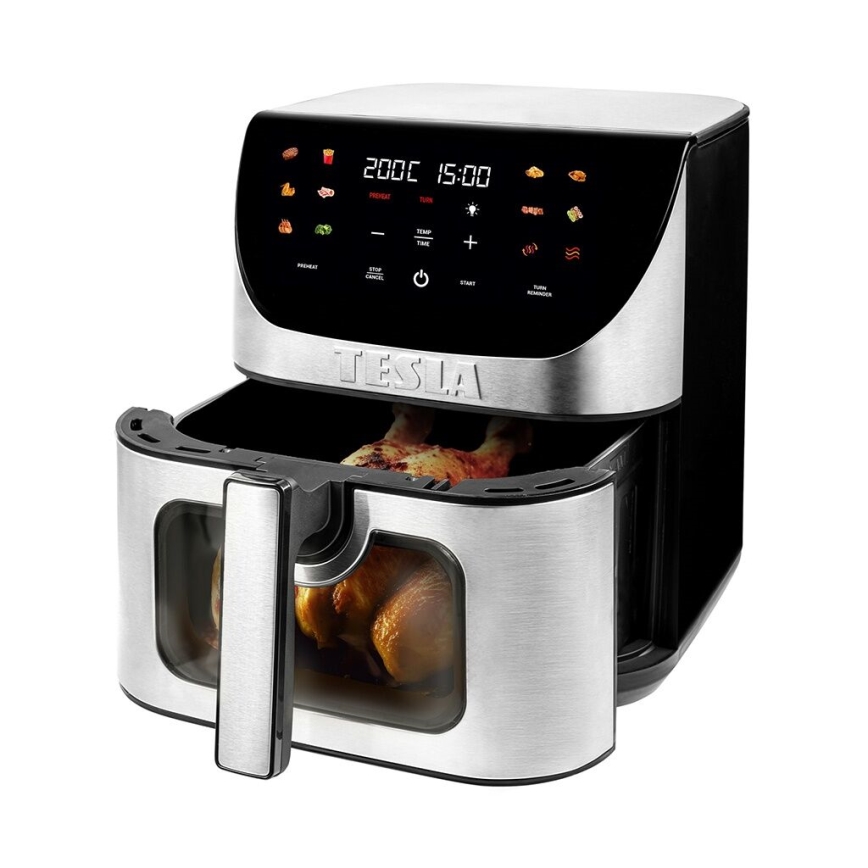 TESLA Electronics AirCook - Multifunktionale, digitale Smart-Heißluftfritteuse 9 l 1700W/230V Wi-Fi