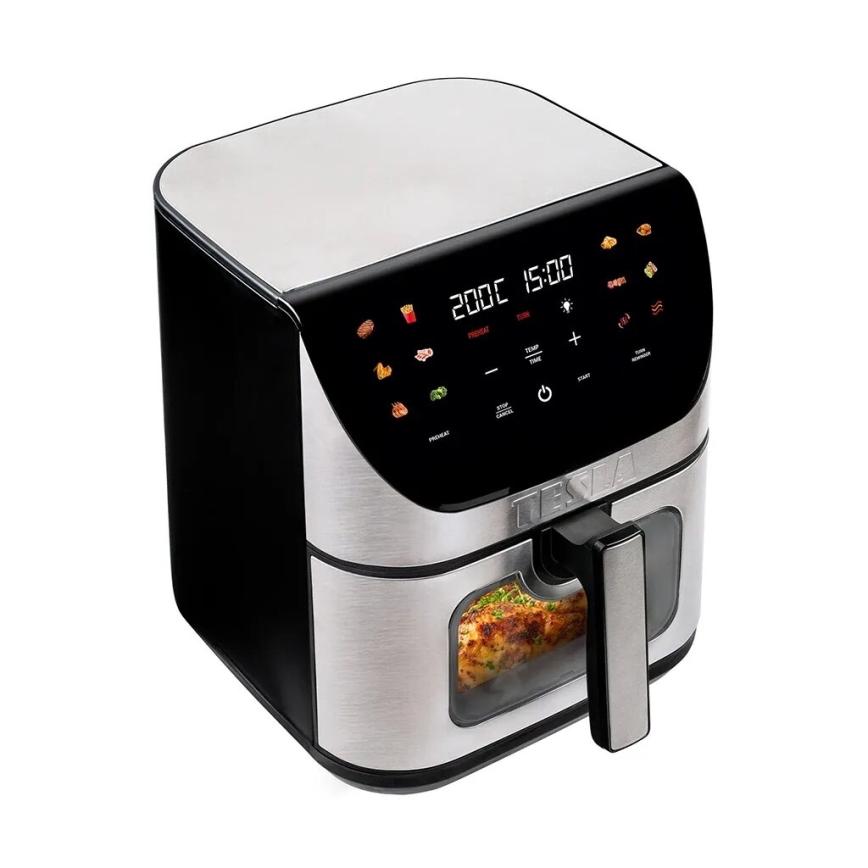 TESLA Electronics AirCook - Multifunktionale, digitale Smart-Heißluftfritteuse 9 l 1700W/230V Wi-Fi