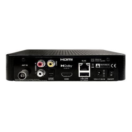 TESLA Electronics - DVB-T2 H.265 (HEVC) Empfänger mit HbbTV, 12 V und Fernbedienung