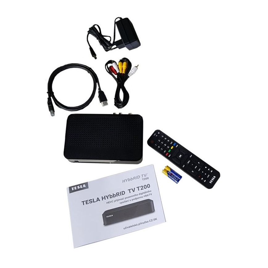 TESLA Electronics - DVB-T2 H.265 (HEVC) Empfänger mit HbbTV, 12 V und Fernbedienung