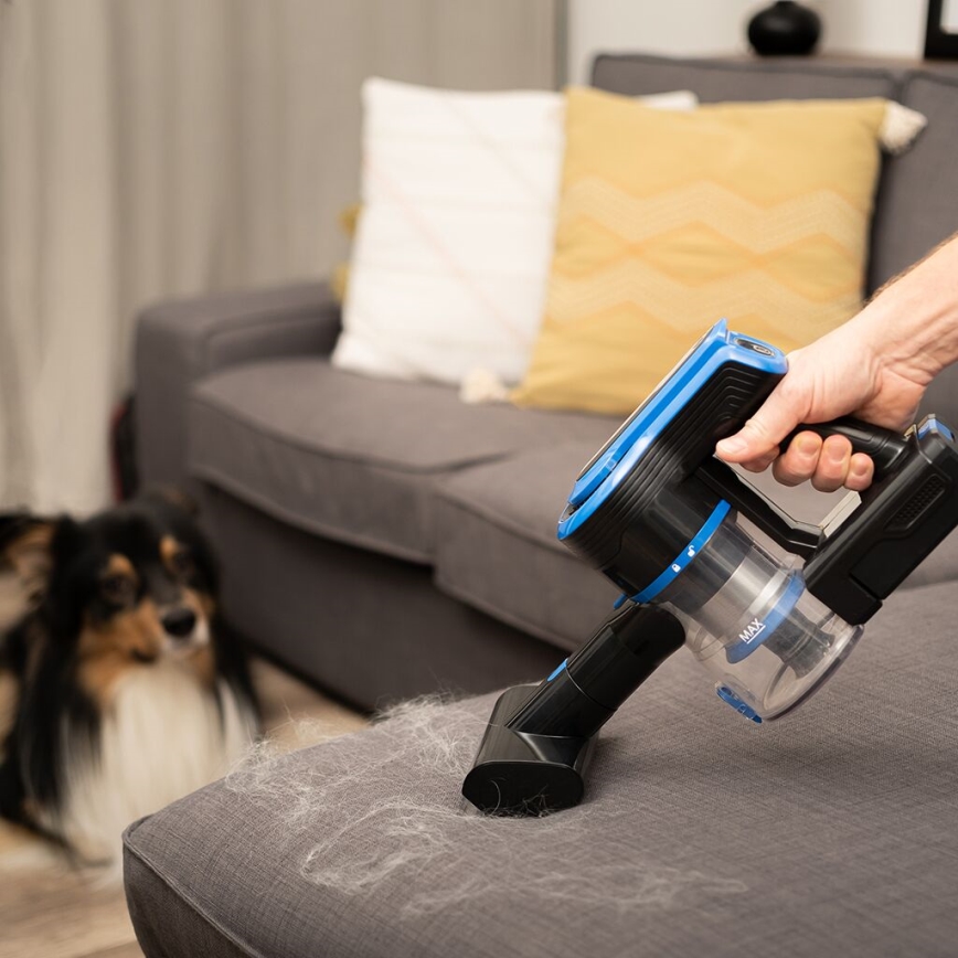 TESLA Electronics PureStar - Aspirapolvere a batteria flessibile 3in1 300W/2200 mAh nero/blu