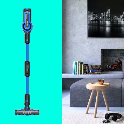 TESLA Electronics PureStar - Aspirapolvere a batteria flessibile 3in1 300W/2200 mAh nero/blu