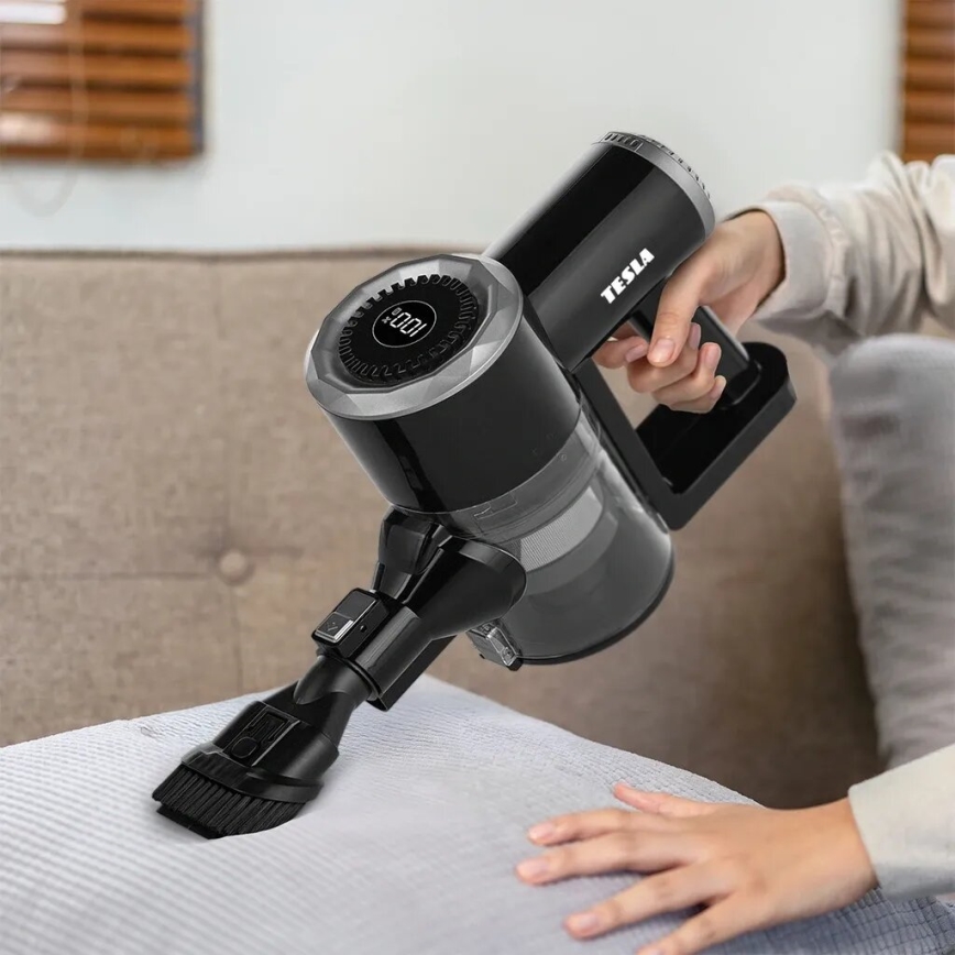 TESLA Electronics PureStar - Aspirateur-balai flexible sans fil 2en1 150W/2200 mAh noir