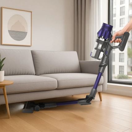 TESLA Electronics PureStar - Aspirateur-balai flexible sans fil 2en1 250W/2200 mAh gris/violet