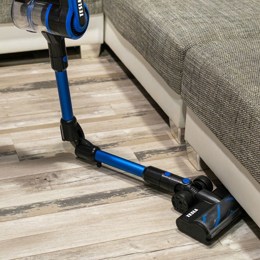 TESLA Electronics PureStar - Aspirateur-balai flexible sans fil 3en1 300W/2200 mAh noir/bleu