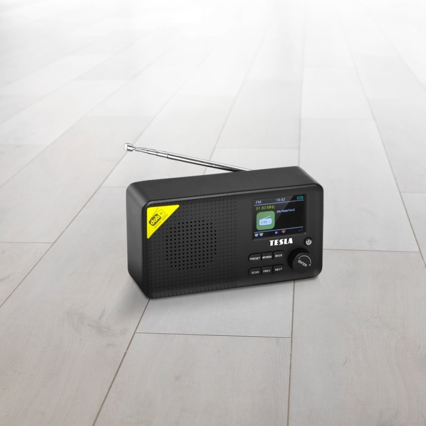 TESLA Electronics - Radio DAB+ FM 5W/1800 mAh nero