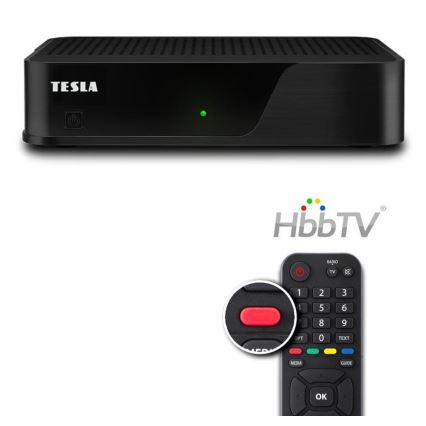 TESLA Electronics - récepteur DVB-T2 H.265 (HEVC) avec HbbTV 12V + télécommande