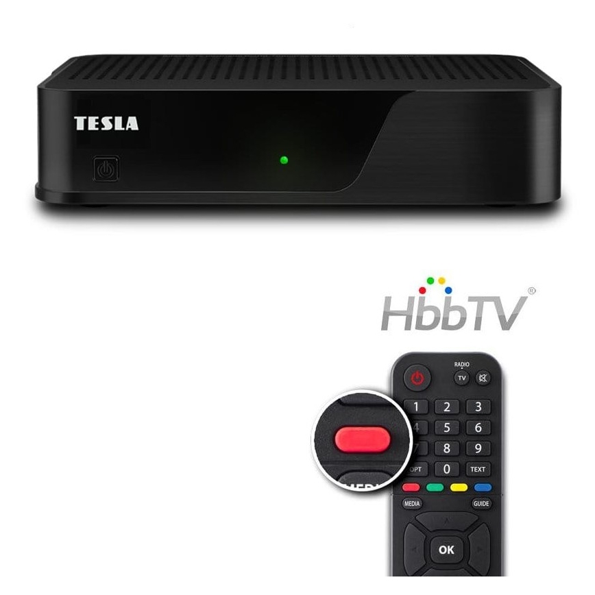 TESLA Electronics - ricevitore DVB-T2 H.265 (HEVC) con HbbTV 12V + telecomando