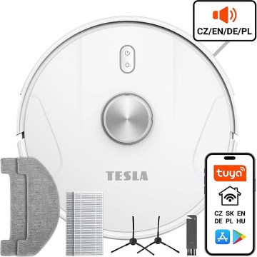 TESLA Electronics RoboStar - Aspirapolvere robot smart 2in1 2600 mAh Wi-Fi bianco