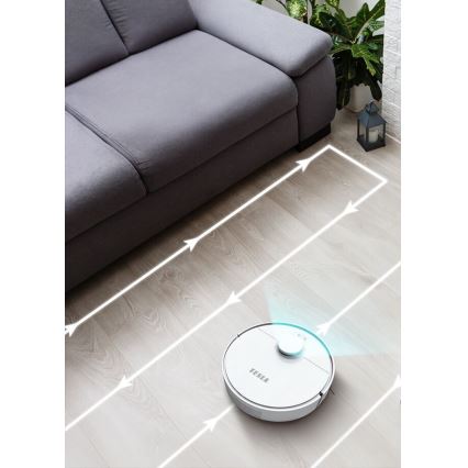 TESLA Electronics RoboStar - Aspirateur robot connecté 2en1 2550 mAh Wi-Fi blanc