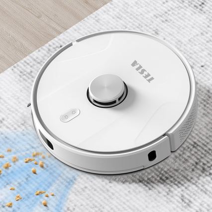 TESLA Electronics RoboStar - Aspirateur robot connecté 2en1 2600 mAh Wi-Fi blanc