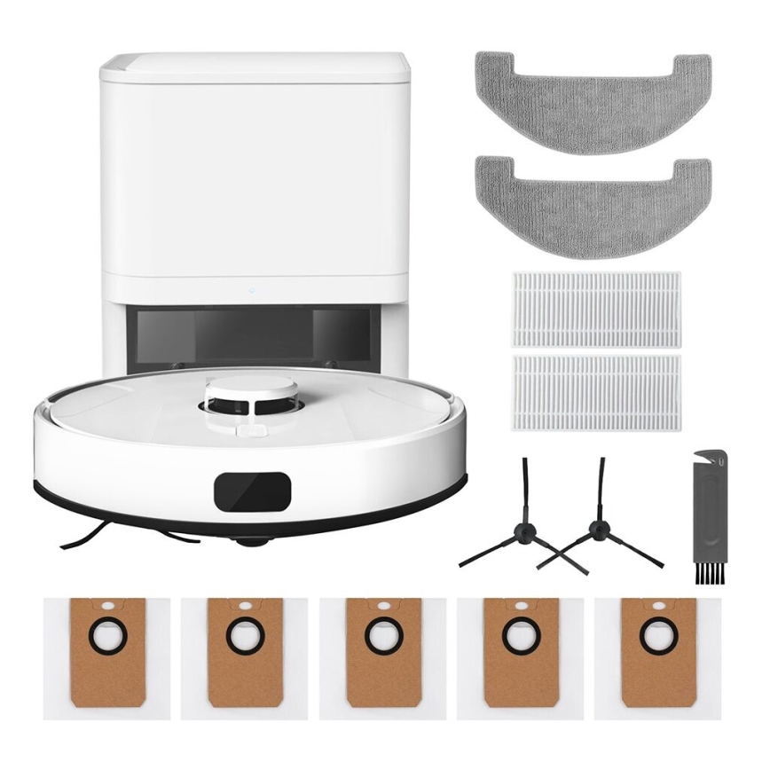 TESLA Electronics RoboStar - Aspirateur robot connecté 2en1 2600 mAh Wi-Fi blanc