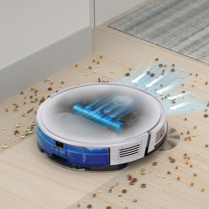 TESLA Electronics RoboStar - Aspirateur robot connecté 2en1 2600 mAh Wi-Fi blanc + télécommande
