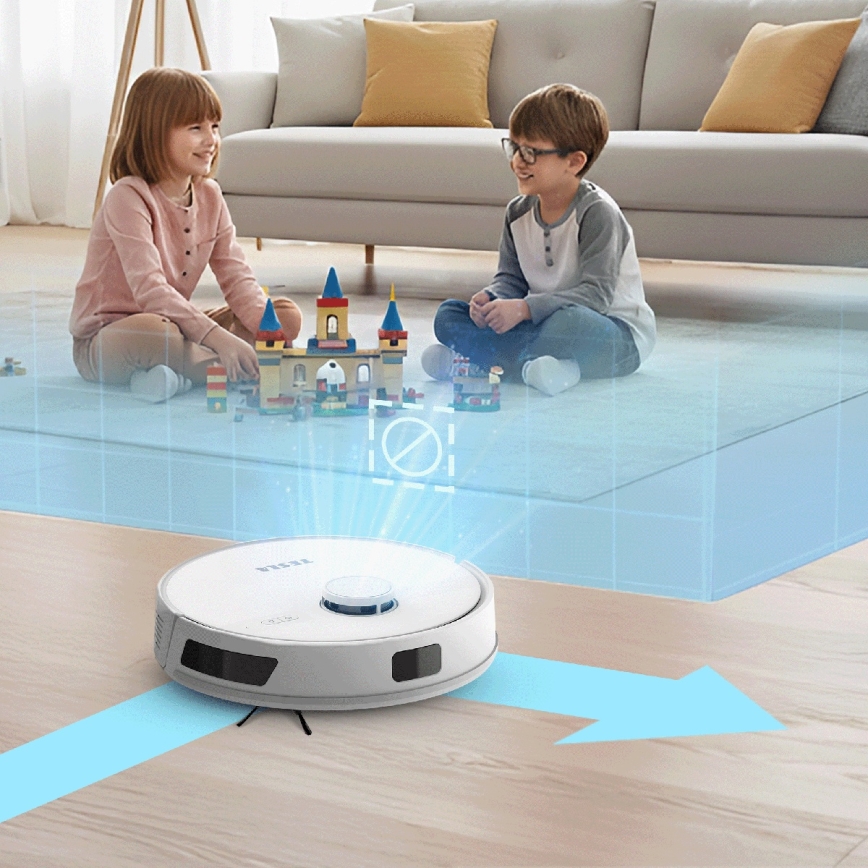 TESLA Electronics RoboStar - Aspirateur robot intelligent 3-en-1 3200 mAh Wi‑Fi blanc