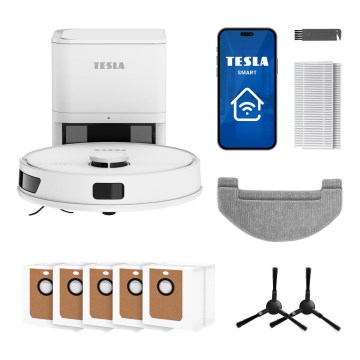 TESLA Electronics RoboStar - Intelligenter 3-in-1-Saugroboter, 3200 mAh, WLAN, weiß